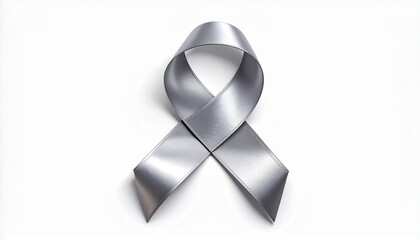 Silver Awareness Ribbon Mental and Neurological Health Support