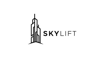 Skyscraper icon with transparent background