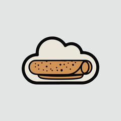 vector illustration of indian food dosa