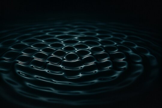 Hexagonal ripples on dark vibrating water