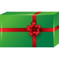 Christmas Gift and Ribbon