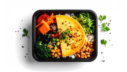 Healthy, colorful, plant-based lunchbox