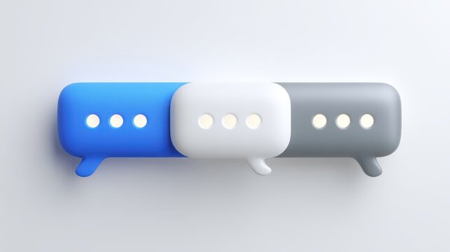 Two speech bubbles display glowing eyes within them pair of speech bubbles is depicted with luminous eyes