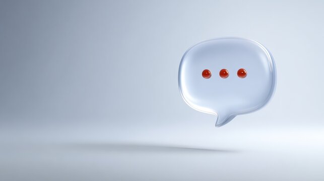 White speech bubble with two prominent red eyes stylized white speech bubble displays pair of red eyes - Powered by Adobe