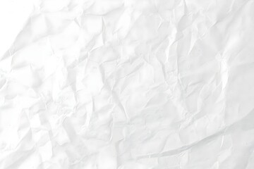 Obraz premium Crumpled White Paper Texture Background for Design and Creative Projects