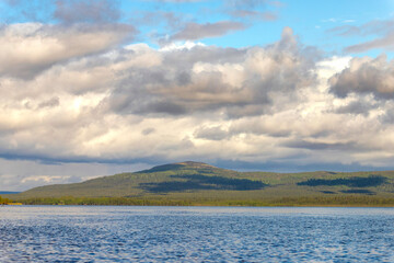View of the Pasvik river or Patsojoki. Arctic. Border of Russia and Norway