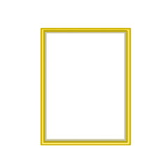 Obraz premium Tall Gold Rectangular Frame with Clean Outline