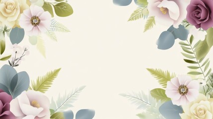 Elegant floral background with vibrant red roses beautiful roses and green leaves adorn this floral design