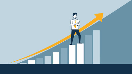 Minimalist Line-Art Corporate Business Activity Illustration