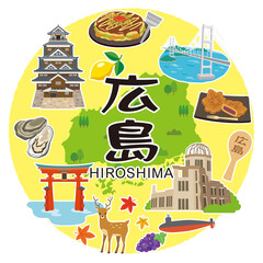 広島県　観光イメージ　アイコン