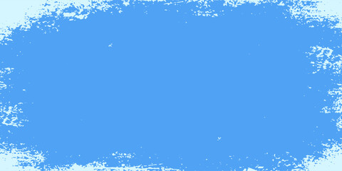 Blue and white grunge background with white paint smudges. Frosty blue background. Snow winter abstract grunge overlay. Ice texture backdrop. eps 10