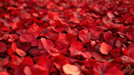 Red leaves cover the ground