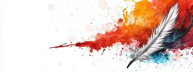 Unveil the symbolism of ink and feather in traditional narratives.