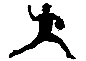 野球選手のシルエット