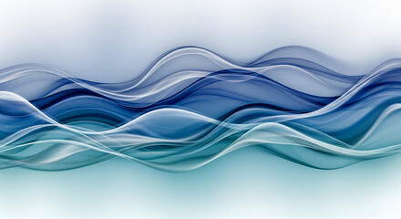 Fototapeta premium Elegant blue wave design for modern backgrounds, website headers or creative projects with calming and smooth ocean vibes and a professional touch