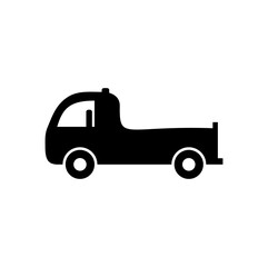 Naklejka premium Pickup Truck with Open Bed Icon – Modern Minimalist Vector for Transportation, Cargo, and Service Industry