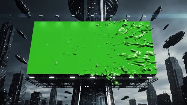 Futuristic sharp beam displacement scene 1 with sharp beam displacement effect futuristic style featuring cinematic, 4k, stock