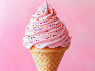 Experience Pure Joy with Ice Cream Served in a Cone