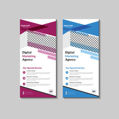 creative modern business rack card design template
