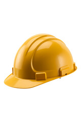 Fototapeta premium Yellow hard hat construction safety gear isolated on transparent background