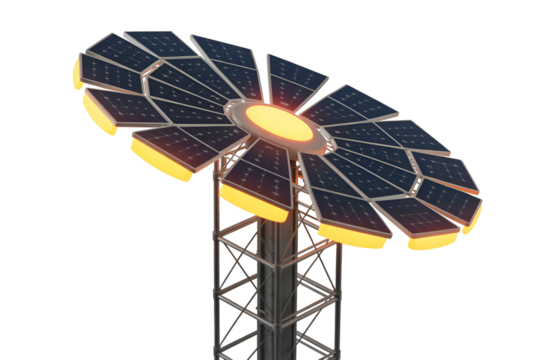 solar panel isolated on white