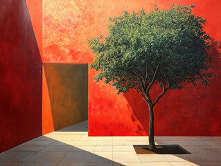 Surreal Vision of Light and Texture in a Natural Abstract Scene