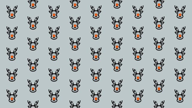 Festive Reindeer Pattern - A Whimsical Holiday Background.