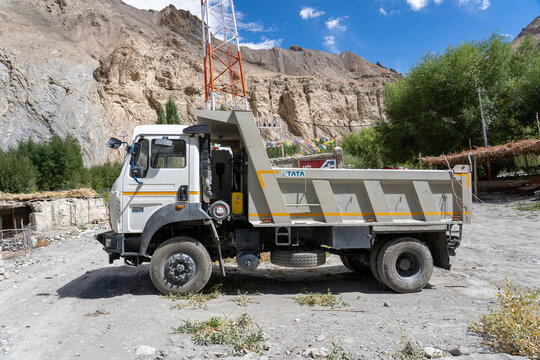 Skiu, India - September 18, 2024: A parked Tata Signa truck