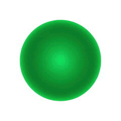Green sphere with gradient shading a simple vector illustration isolated on a white background