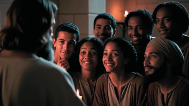 The final sermon delivered to his devoted followers. Generative AI