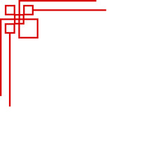 Chinese Corner Line Decoration 