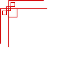 Chinese Corner Line Decoration 