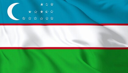 Obraz premium flag of Uzbekistan