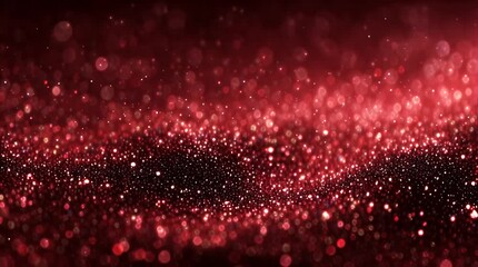 Bright red glitter background with sparkling water drops for a festive Christmas holiday celebration - Powered by Adobe