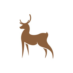 Brown Deer Silhouette Illustration