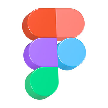 Figma icon logo 3d rendering