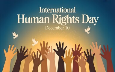 International human right day background celebrated on december 10.
