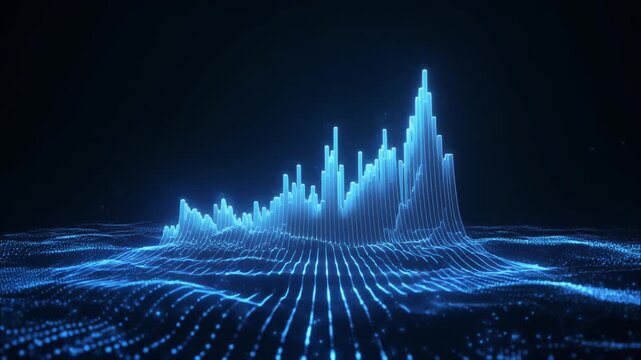 Elegant Minimal Data Chart Visualization with Light Effects