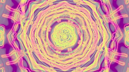 Vibrant tunnel video loop with dynamic swirling patterns and colors creating an immersive motion background