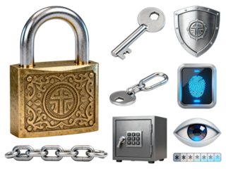 Security and Protection Icons Illustration