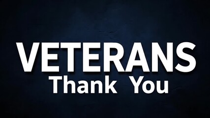 Expressing gratitude to veterans with a heartfelt thank you message.