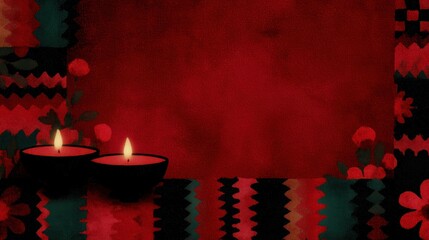 Happy Kwanzaa Celebrations, Kwanzaa festival candles burning in kinara for banner, social media feed wallpaper stories. High quality