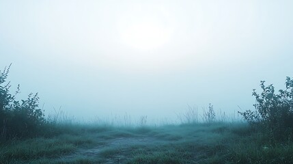 Professional business dashboard template with ultra-faint cool-blue daylight, smooth gradient blending into translucent field, modern minimal presentation, marketing-ready space