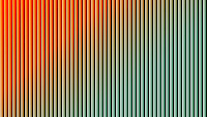 Abstract background of vertical stripes with a vibrant orange to teal color gradient.