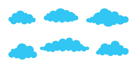 Simple Cloud Vector Pack for Animation, Apps, and Creative Design