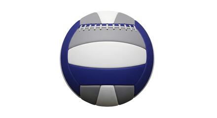 Blue white and grey professional volleyball isolated on a clean background.
