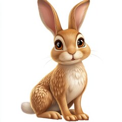Obraz premium Adorable Easter bunny with captivating eyes, ready for spring holidays and joyful celebrations with a touch of whimsical charm and heartwarming innocence