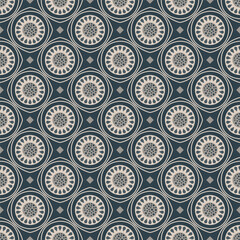 Elegant Geometric Floral Inspired Repeat Pattern for Background Design