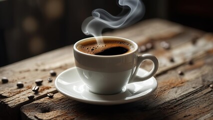 cup of coffee with cinnamon sticks