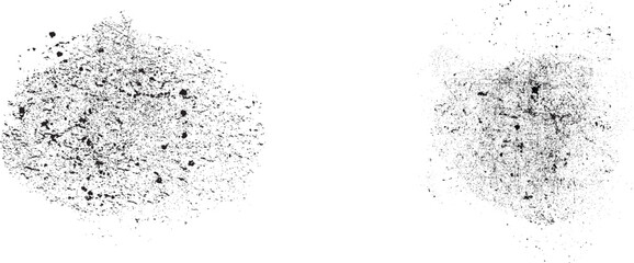 Glitch distorted grungy abstract forms . Blob shape organic. Template for presentation, banner . Distressed isolated shape .Grunge textured . Distress vector shapes with noise .Screen print texture